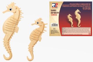 Obrázek z Puzzle dřevěné 3D mořský koník (12) 